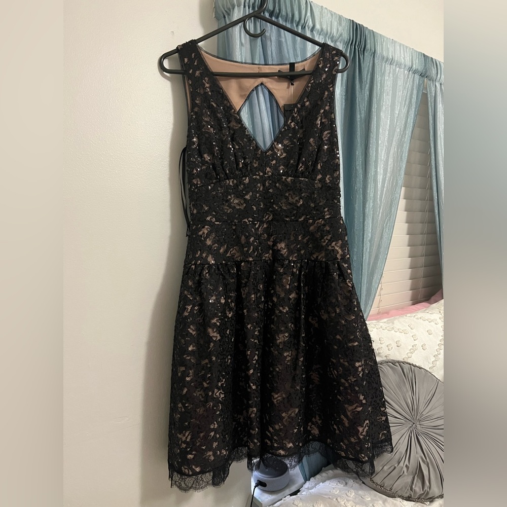 black sequins formal dress